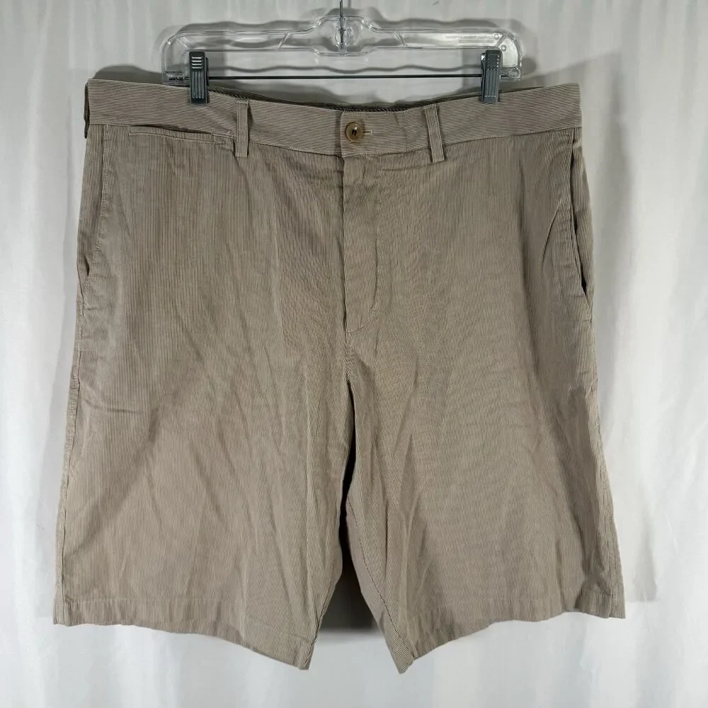 Banana Republic Chino Shorts Men's 38 Beige Striped 11